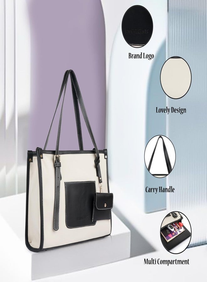 Daniel Clark حقيبة كتف من دانيال كلارك مع جيب أمامي وحقيبة صغيرة قابلة للفصل للمكتب - للنساء والفتيات (أسود) - Image 5